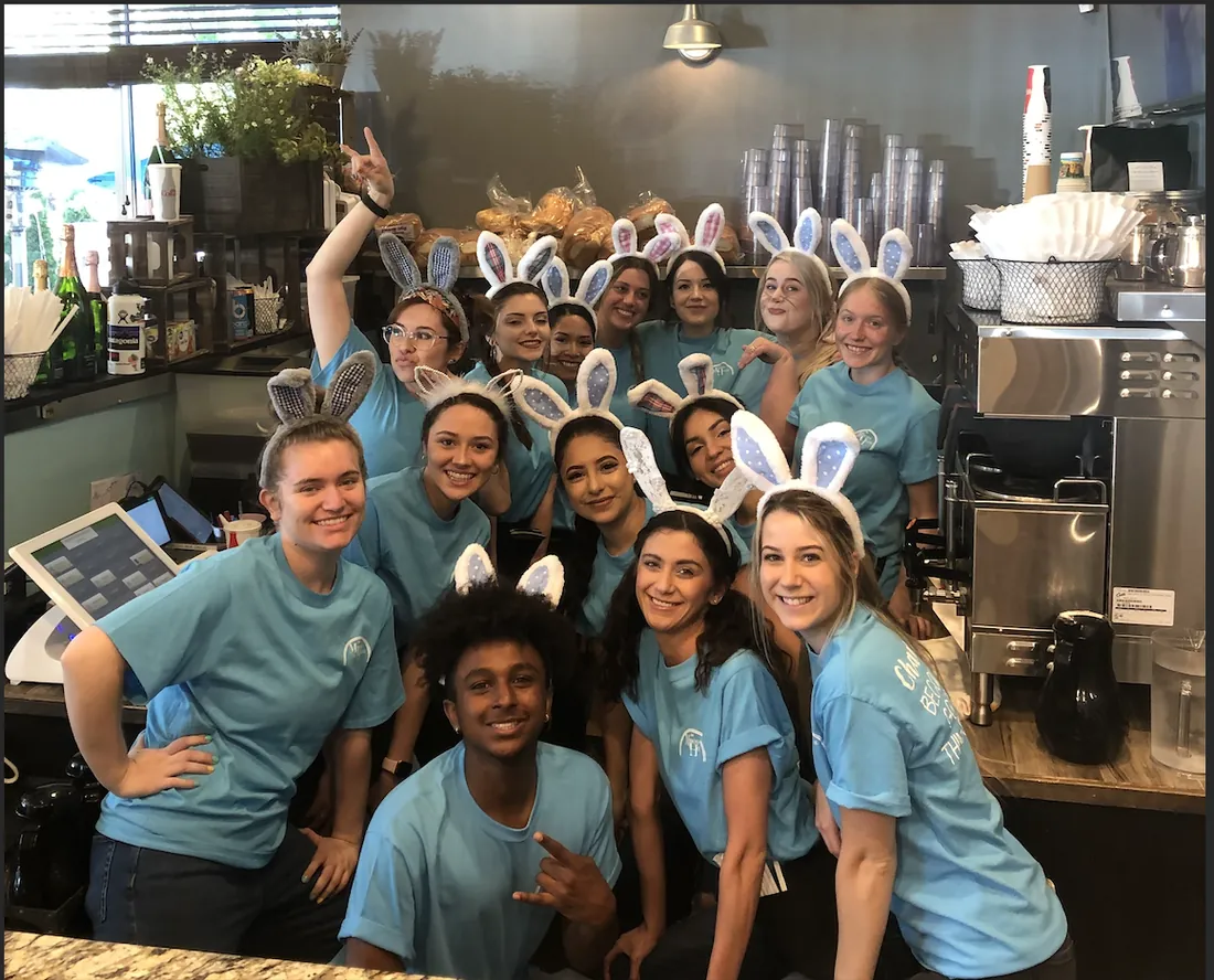 The Mimosa House team behind the bar